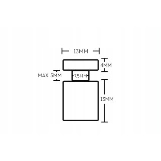 Dystans aluminium matowe 13 / 13